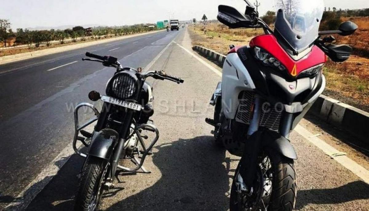 Check out Ducati Multistrada with Royal Enfield Bullet, Honda Navi